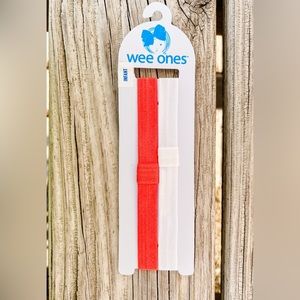 Wee ones headbands orange & white